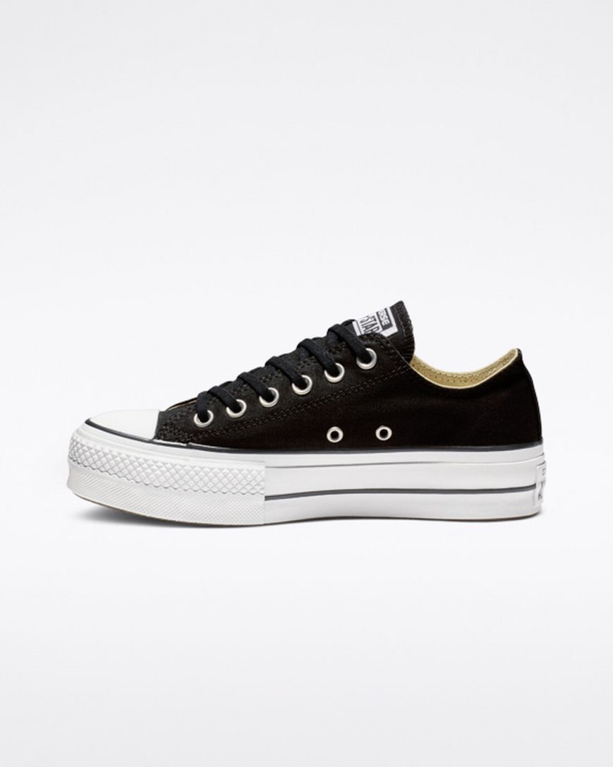 Women's Converse Chuck Taylor All Star Lift Canvas Low Top Platform Shoes Black / White | AU 819E0H